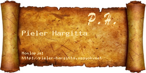 Pieler Hargitta névjegykártya